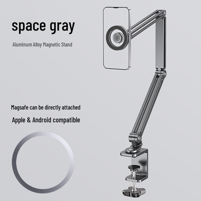 Adjustable Aluminum Cantilever Phone & Tablet Stand for Bedside & Desktop