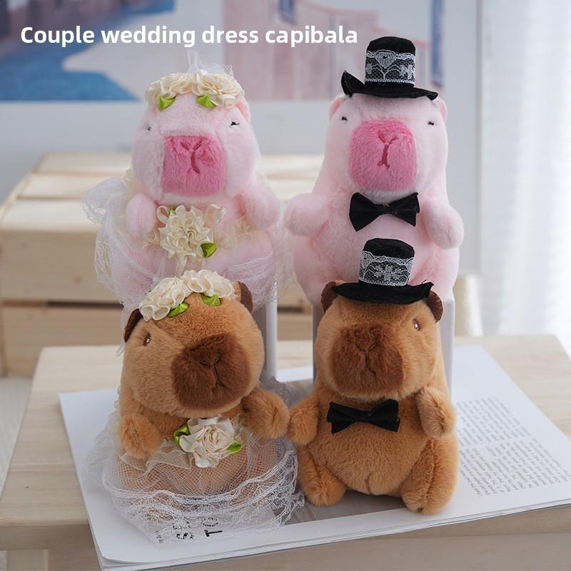 Lovers Soft Capybara Plush Doll Keychain Pendant For Backpack And Car Decor