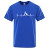 Mountain Bike Heartbeat Funny Mtb Dirt Bike Men Tshirt Hip Hop Casual Tops Summer Street T Shirt Oversized Cotton Short Sleeve
