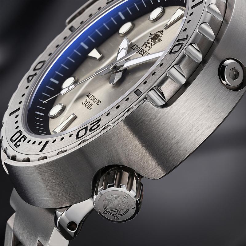 ADDIESDIVE Luxury Tuna Men Watch Mechanical Watches NH35 Sapphire 300M Diving BGW9 Luminous 316L Stainless Steel Wristwatch