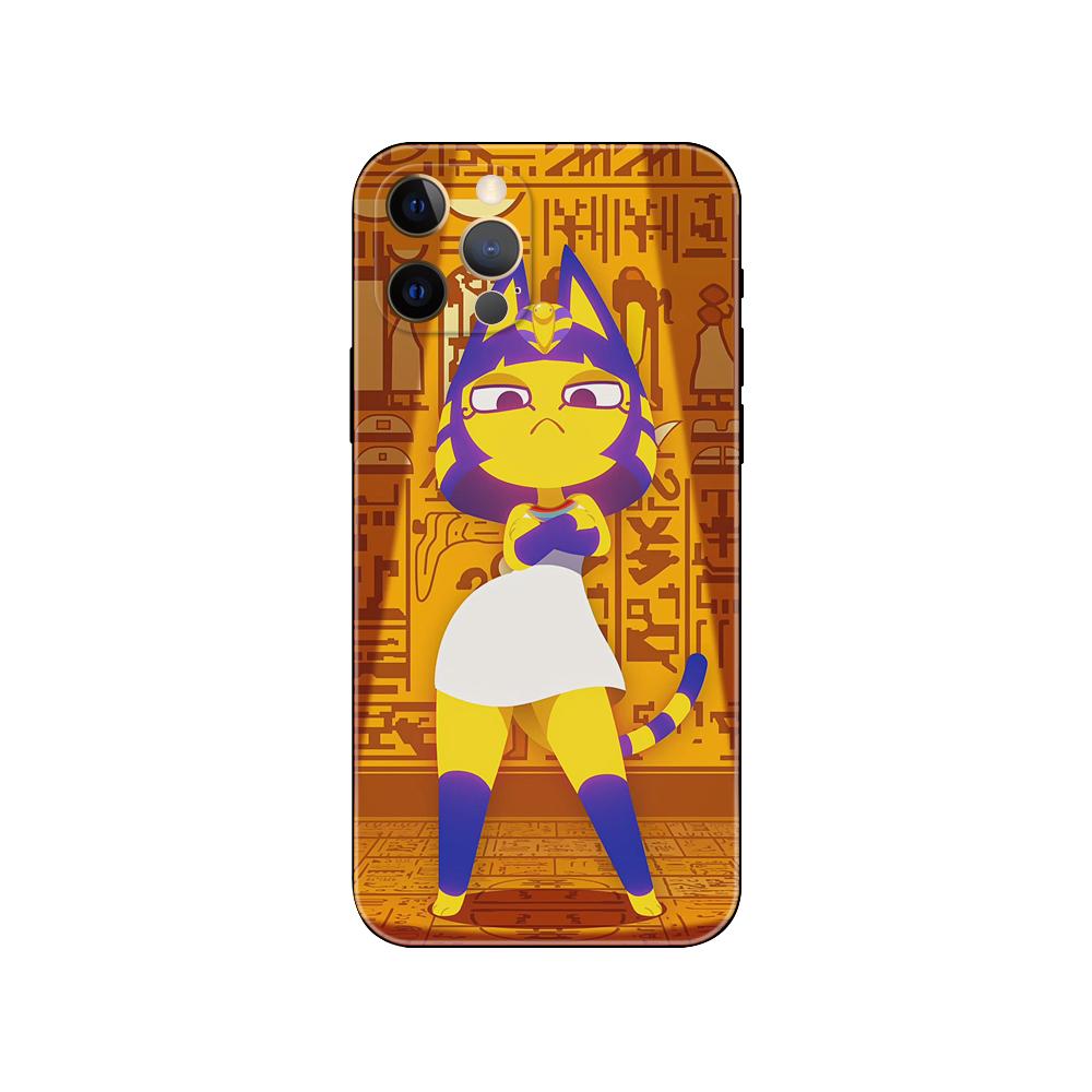 

Чехол для телефона с рисунком египетского кота для iPhone 5 5S 2020se 6 6s 7 8 plus x 10 XR XS 11 12 13 mini pro MAX, черная задняя крышка из ТПУ iphone 13pro MAX