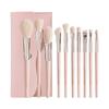 10Pcs Portable Makeup Brush Set Fiber Hair Cover Brush Powder Dispersal Repair Brush Injection Molding Beauty Makeup Tool