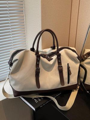 Borsa da Viaggio Fitness in Tela Transfrontaliera con Scomparto per Scarpe e Maniglia per Bagaglio.