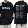 Wave To Earth Cat World Tour Album Tshirt Mens  Womens Extra Large Y2k Thick Cotton Fashion Short Sleeve Tshirt