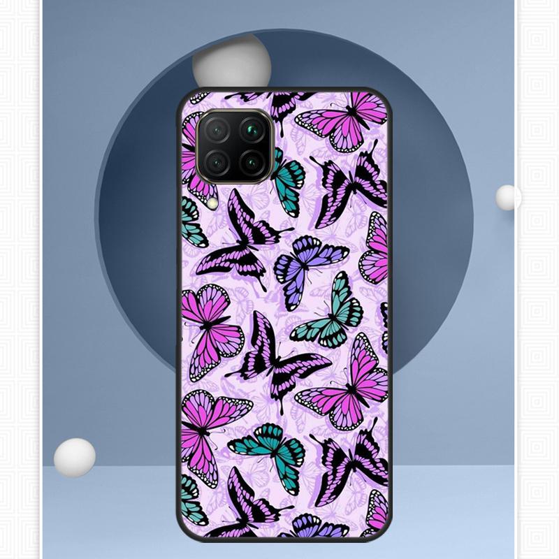 Luxury Butterfly For Huawei Nova 12s 12i 11i 8i Y91 Y60 Y70 Y72 Y90 Y61 9 10 SE P20 P40 Lite P30 P60 Pro Case