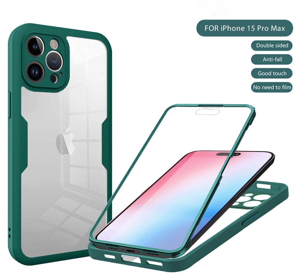 Husă Bumper 360 Acoperire Completă Pentru iPhone 16 Pro Max 13 12 Mini Fundă Pentru iPhone 15 14 11 Pro Max Plus Protecție Ecran Husă Telefon