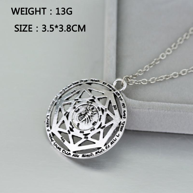 Pendant Ankh Supernatural Necklace With Alloy Material And Snake Chain For Gift And Cosplay Use