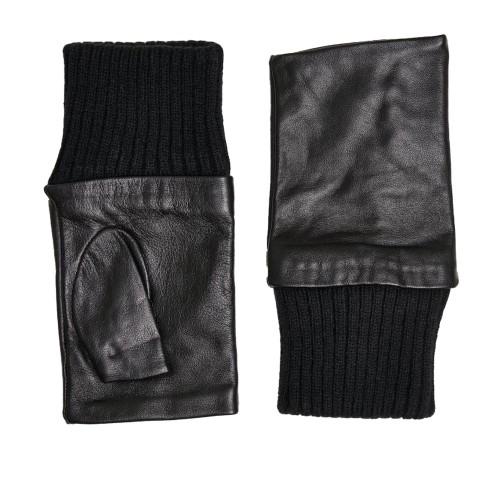 Urban Classics Mens Half Finger Synthetic Leather Gloves