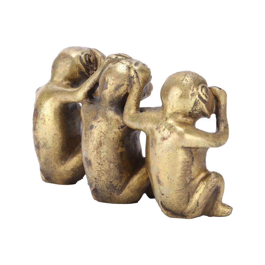 Wise Monkey Statues HearNo Evil SeeNo Evil SpeakNo Evil Monkey Ornaments for Home Office Decorations