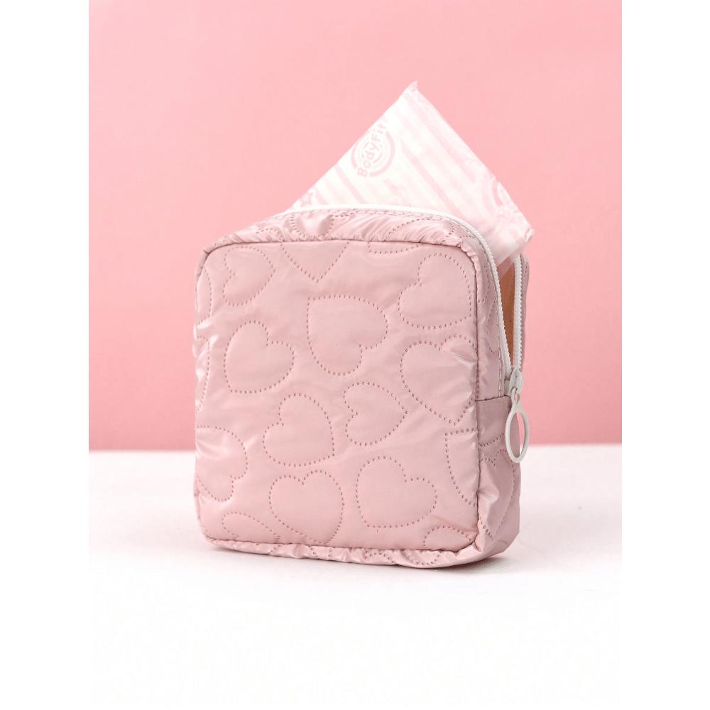 Minimalist Multi-Function Storage Bag, Multi-Function Sanitary Napkin Storage Bag, Small Square Bag, Japanese Sweet Corduroy Square Cosmetic Wash Bag