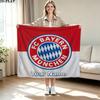 1PC FC Bayern Munchen Custom Name Patterned Flannel Blanket Suitable For All Seasons for Home Decor Warmth and Comfort Gifts Holiday Present
