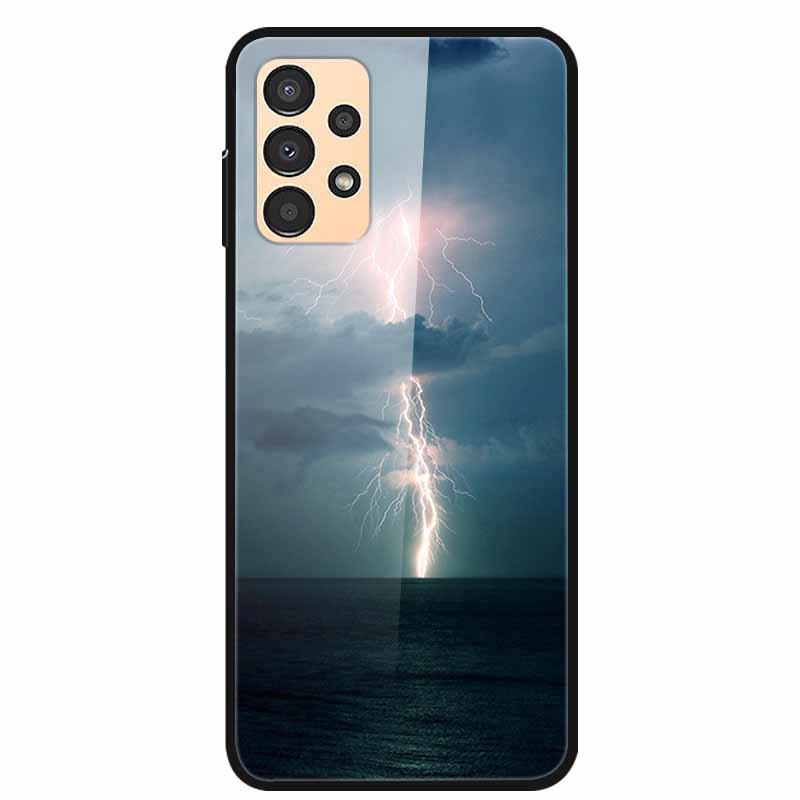 Funda para Samsung A53 5G 2022 Mármol Vidrio Templado Tapa Dura para Fundas de Teléfono Samsung Galaxy A33 A73 5G Protección Fundas