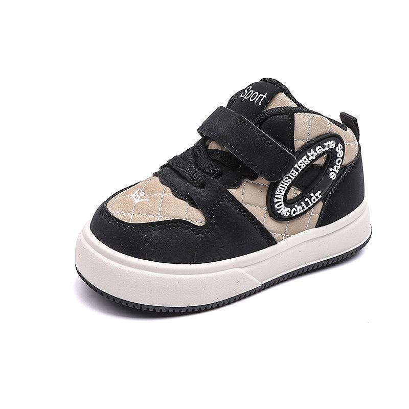 Children's sports shoes 2025 spring and autumn new boys high-top casual shoes children's college wind board shoes baby girl shoes