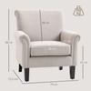Living Room Armchair Upholstered in Fabric Relax Armchair with Armrests Removable Seat for Bedroom 79x78x87 cm Grey