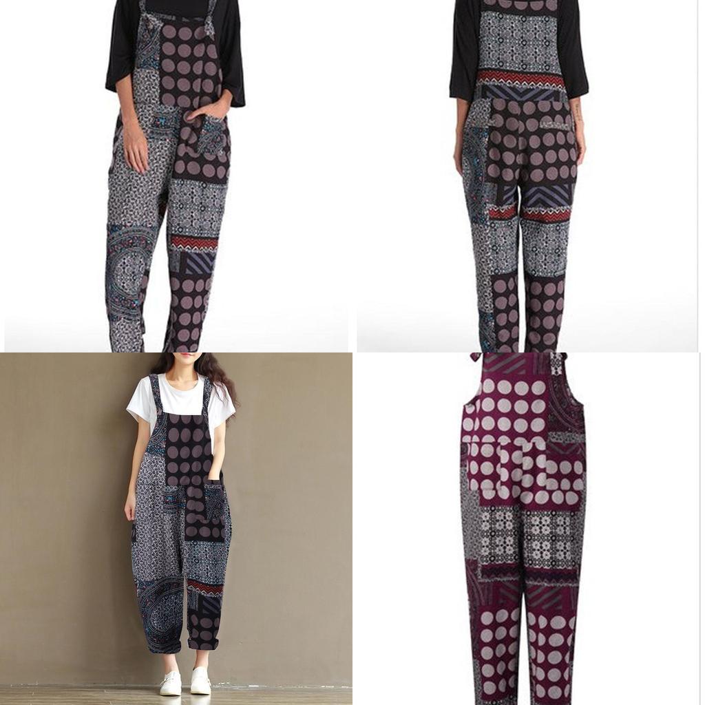 Premium Boho Women Sleeveless Bandage Jumpsuits Casual Floral Overalls Rompers With Timeless Charm
