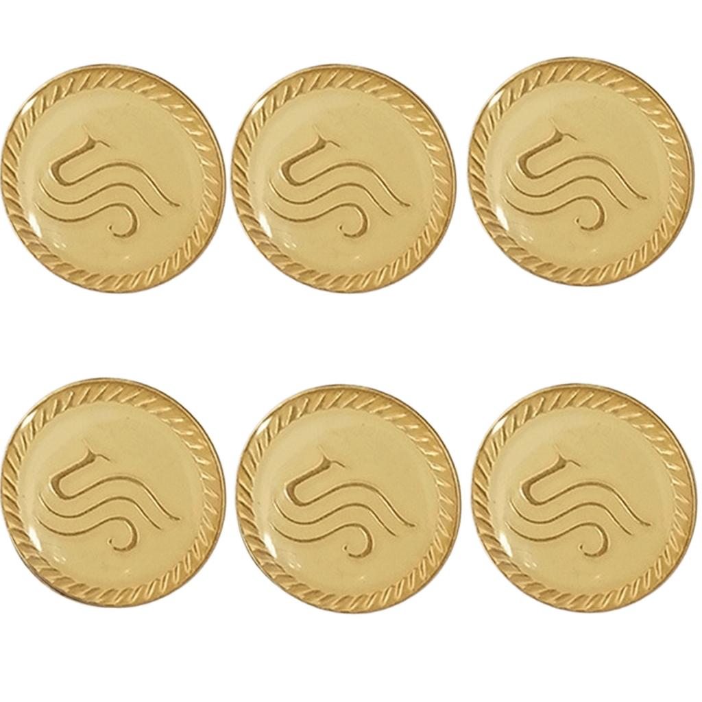 Airport Uniform Buttons Rustproof Metal Buttons Fasteners Airline Crew Buttons for Airline and Ground Crew