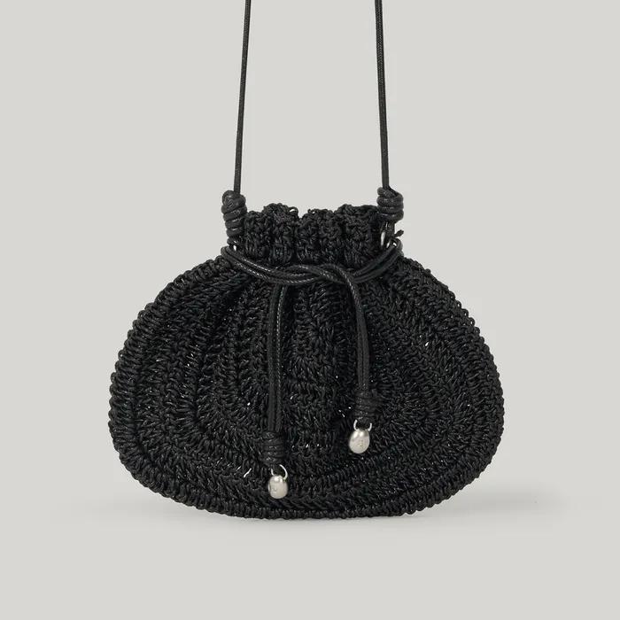 [30% Coupon for Two Days Only]_ORB CROCHET BAG (SOFT BLACK)