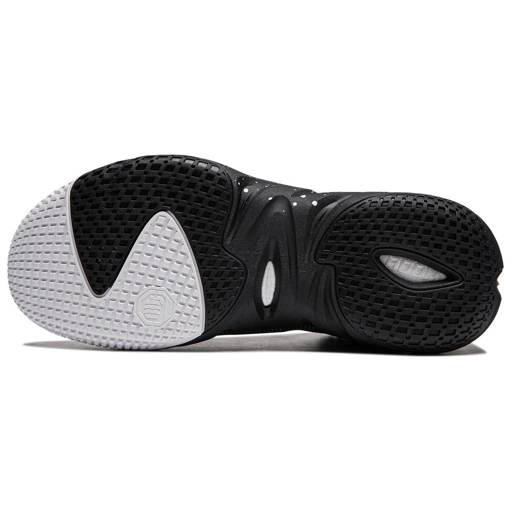 Li Ning BadFive 4 Cushioning Abrasion Resistant Breathable Mid Top Basketball Shoes Men's Black White ABFU015-5