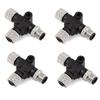 ABBP-NMEA 2000 3 Port Multiport T Connector Starter Kit 4PCS 0- 190Ohm NMEA2000 Connector Adapters Dual Channel NMEA2000 Convert