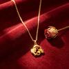 Year of the Fish Koi Lotus Pendant Necklace for Women, Minimalist, Niche, Daily Wear, Trendy Chain Accessory