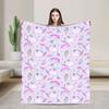 Cartoon Cute Gabby Dollhous Flannel Blanket  Soft Durable Bedding Throws for Bedroom Picnic Fluffy Bedspread Sofa Bed Cover