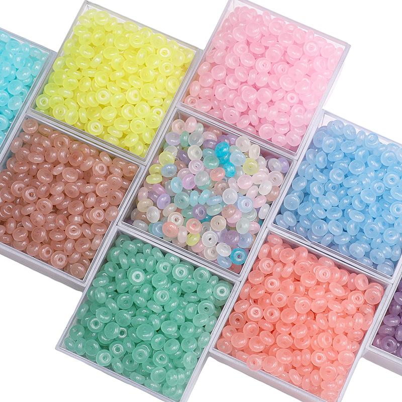 50Pcs Crystal Czech Glass Beads Abacus Seed Beads for Earring Bracelet DIY Jewelry Craft Accessoreis Making