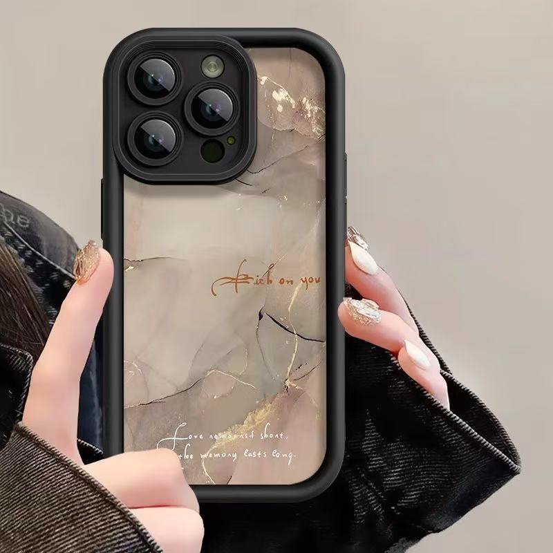 New marble textured case for Apple iPhone 17, 16 Pro, 15 Pro, creative and trendy. iPhone 7