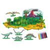 Jeu de construction - Décor dinosaures - 21 pièces - À monter soi-même - À partir de 6 ans - Mixte
