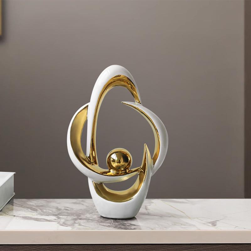 European Ceramic Time Flies Ornament: Elegant Art Decor for Home or Office