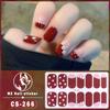 CS Waterproof No-Cure Gel Nail Wraps, Full Cover Japanese & Korean Style New Year Pattern Nail Stickers, Nail Patch Films