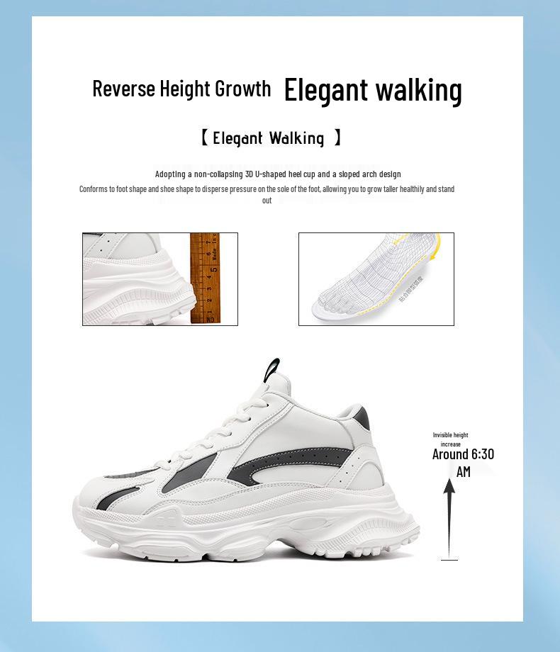 Invisible Height Boost Dad Shoes: 8cm Men's Korean Style Trendy Casual Sneakers for Autumn 
