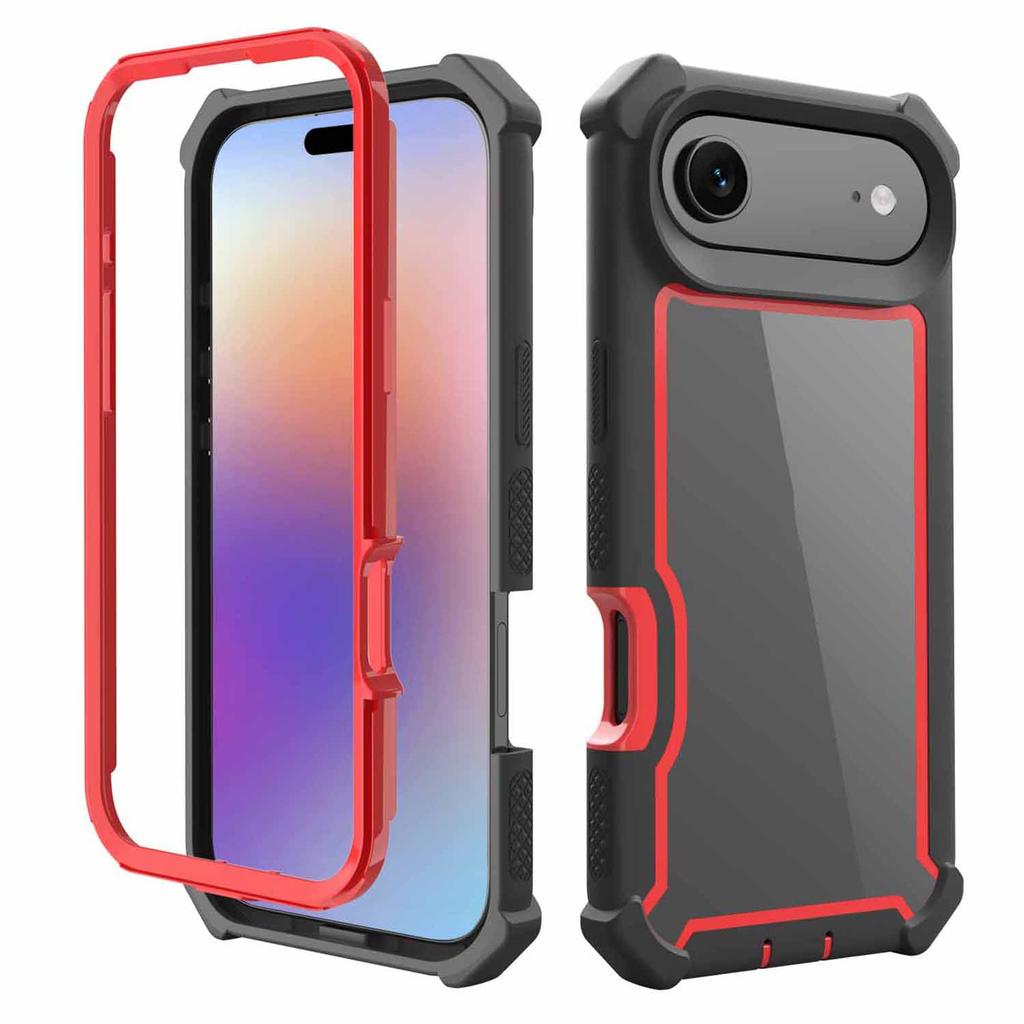 For iPhone 17 Air Case Clear Detachable 2 in 1 Shockproof TPU+PC Phone Back Cover