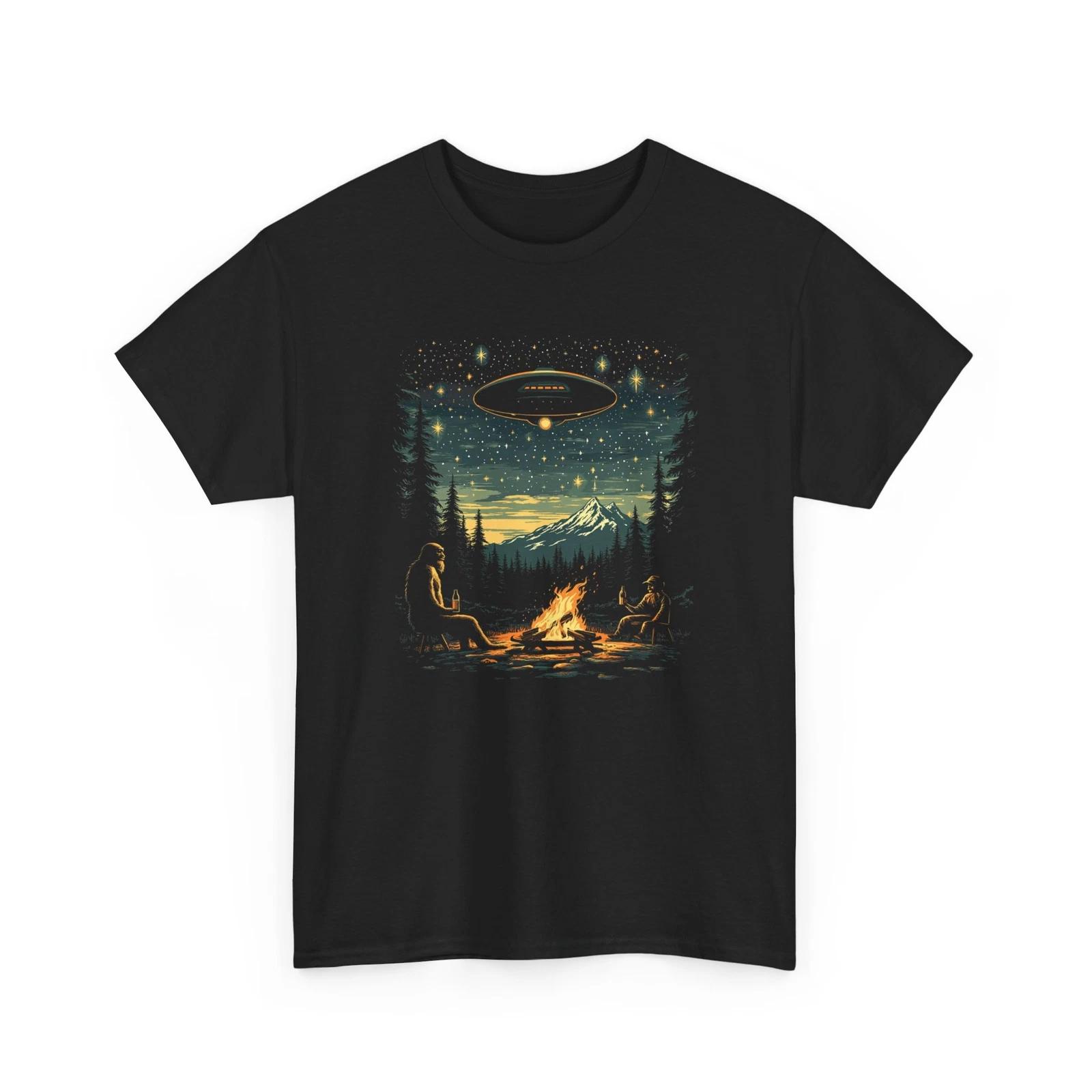 Cool Alien T-Shirt | UFO Graphic Tee | Outer Space Sci-Fi Style S