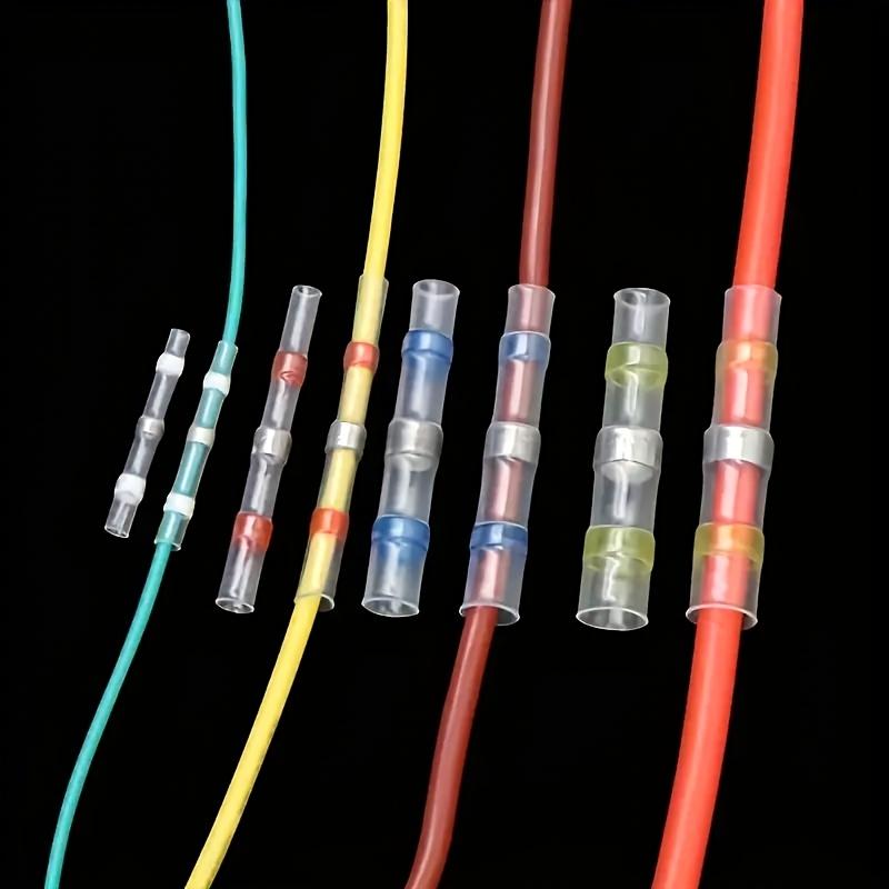 80pcs Solder Ring Heat Shrinkable Terminal, Insulated Wire Connector Terminal Solder Ring Heat Shrinkable Middle Tube Solder