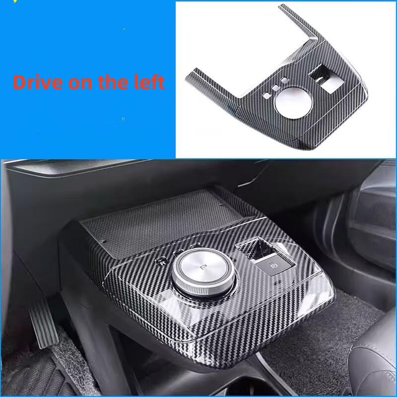 WAK1  LHD/RHD Car Window Control Lift Panel Cover Sticker Carbon Fiber 4pcs for MG4 MG 4 EV Mulan 2023- 2024 Acc.