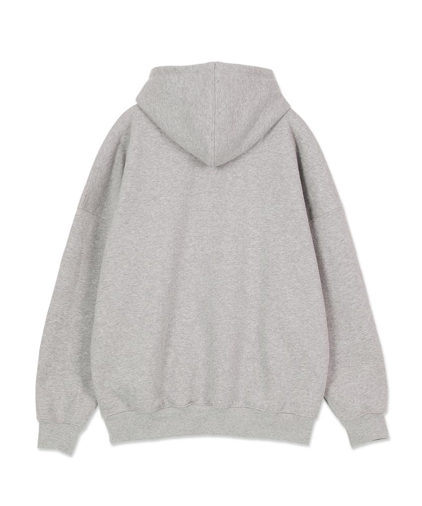 Oversized Wide Shoulder Hoodie_Melange