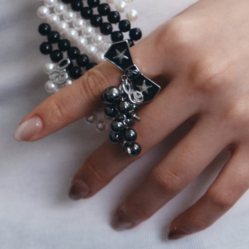 Eireve BOW&GRAPE RING (BLACK)