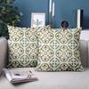 1 Pieces Vintage Floral Tile Pattern Decorative Throw Pillow Covers Cushion Cover Suitable For Sofa Bedroom Car Pillow Cover