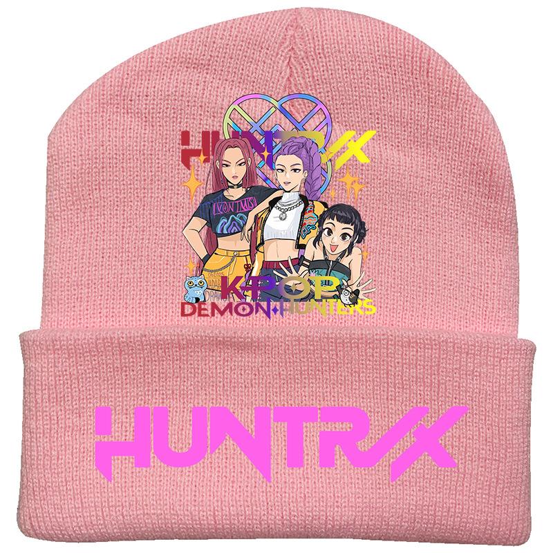 Peripheral Knitted Hat Curled Wool Hat Printed Doudou Hat Outdoor Cold Hat Adult