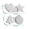 1Pc Plaster Moulds Xmas Gift Star Casting Mold Christmas Pendant DIY Xmas Tree Silicone Moulds Casting Heart Pendant