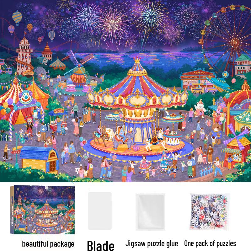 1,000-Piece Cute Healing Jigsaw Puzzle: Adult High-Difficulty Decompression Toy, Educational Gift for Girls