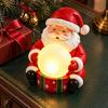 Christmas Gift for Family Friends Light Up Santa Claus Figurine, Statue Holding Glowing Crystal Ball, Warm Housewarming Winter Night Light,