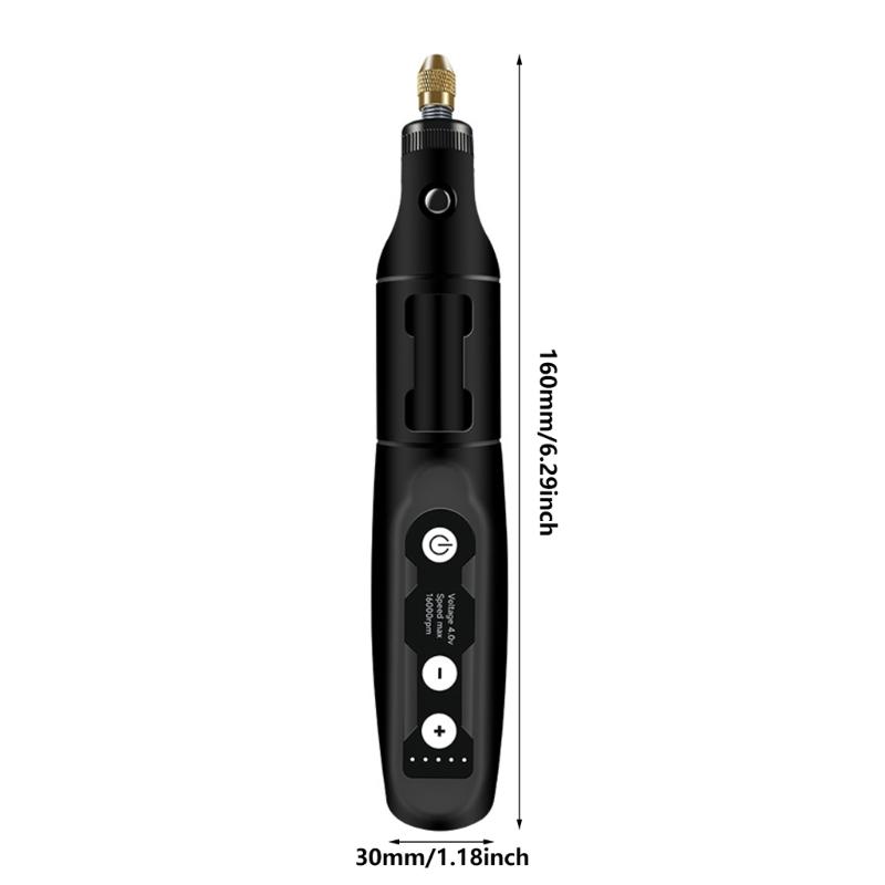 24Piece 3.7V 16000rpm Cordless Multi Purpose Grinding Machine 5 Adjustable Speeds for DIY Crafts and Home Repairs