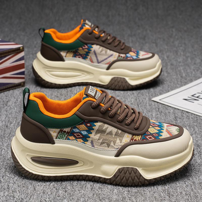 

Fashion Versatile Running Shoes White Men Sport Shoes Platform Thick Sole Casual Sneakers Breathable Lightweight Tennis Shoes 39