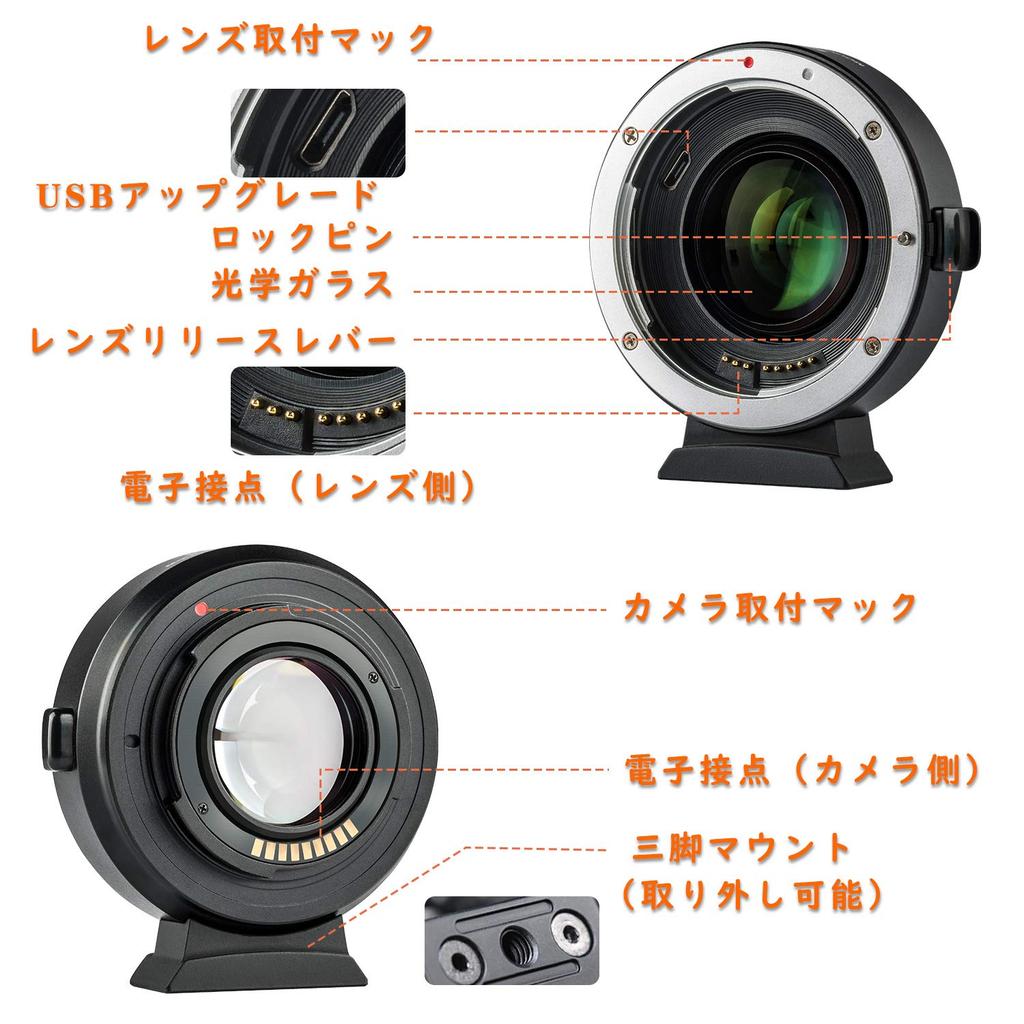 VILOTROX Mount Adapter M2 Speed Booster with Aperture and Image Compatible with Canon EF Lenses To Canon EOS Including EOS EOS Kiss EOS EOS EOS EOS