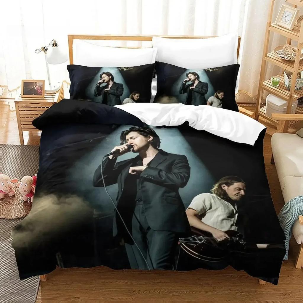 Nová ložní souprava Arctic Monkeys Jednolůžko Dvojlůžko Plná Velikost Queen King Ložní souprava Aldult Dítě Ložnice Sady povlečení 3D Tisk prostěradlo