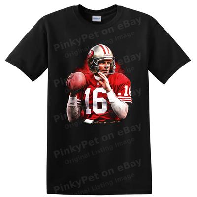 Joe Montana T Shirt San Francisco 49ers Football Quarterback Action Tee
