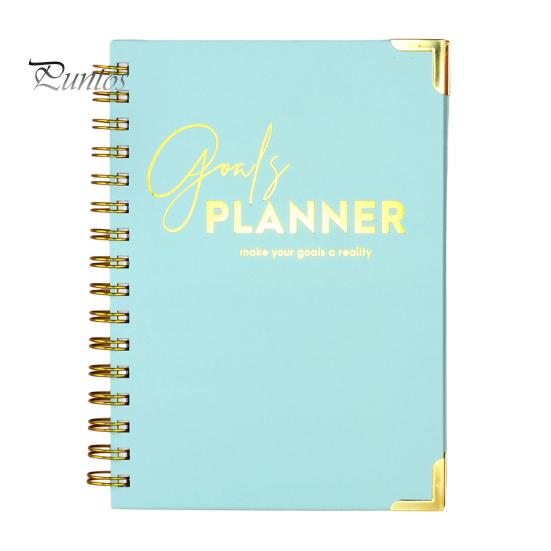 Make Your Goals A Reality Planner 2026 Weekly Notebook Spiral Bound Goal Journal with Elegant Cover Smooth Lines Design Setting & Task Tracking