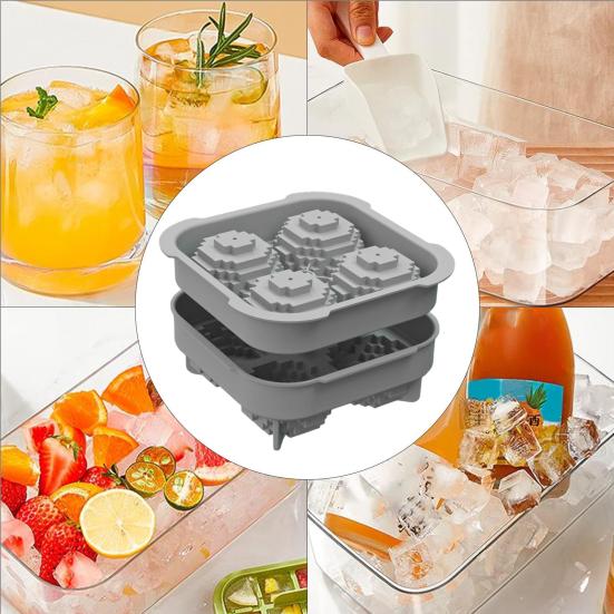 Large Ice Ball Mold Silicone Fun Shapes Ice Sphere Tray for Chilling Whiskey Cocktails Bourbon Easy Release Ice Sphere Maker