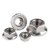 304 Stainless Steel Hex Flange Nut with Anti-Slip Washer, M3-M16